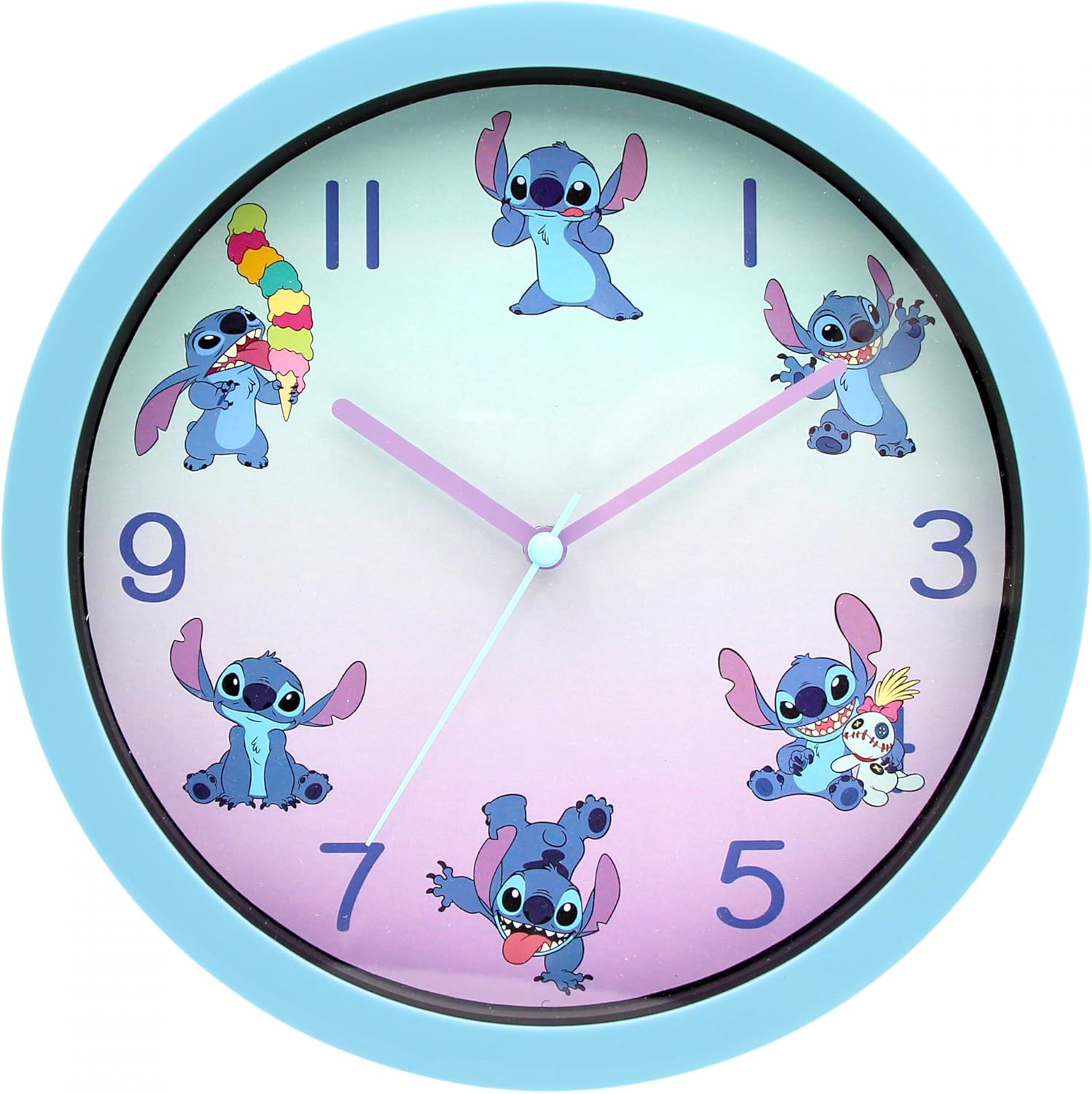 Accutime Lilo and Stitch Time for Posing 10" Analog Wall Clock
