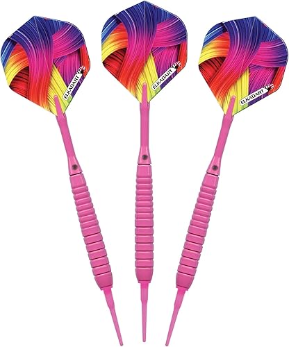 Miniatura 4 de Elkadart Dardos de punta suave neón con estuche de almacenamientoviaje, 0.63oz