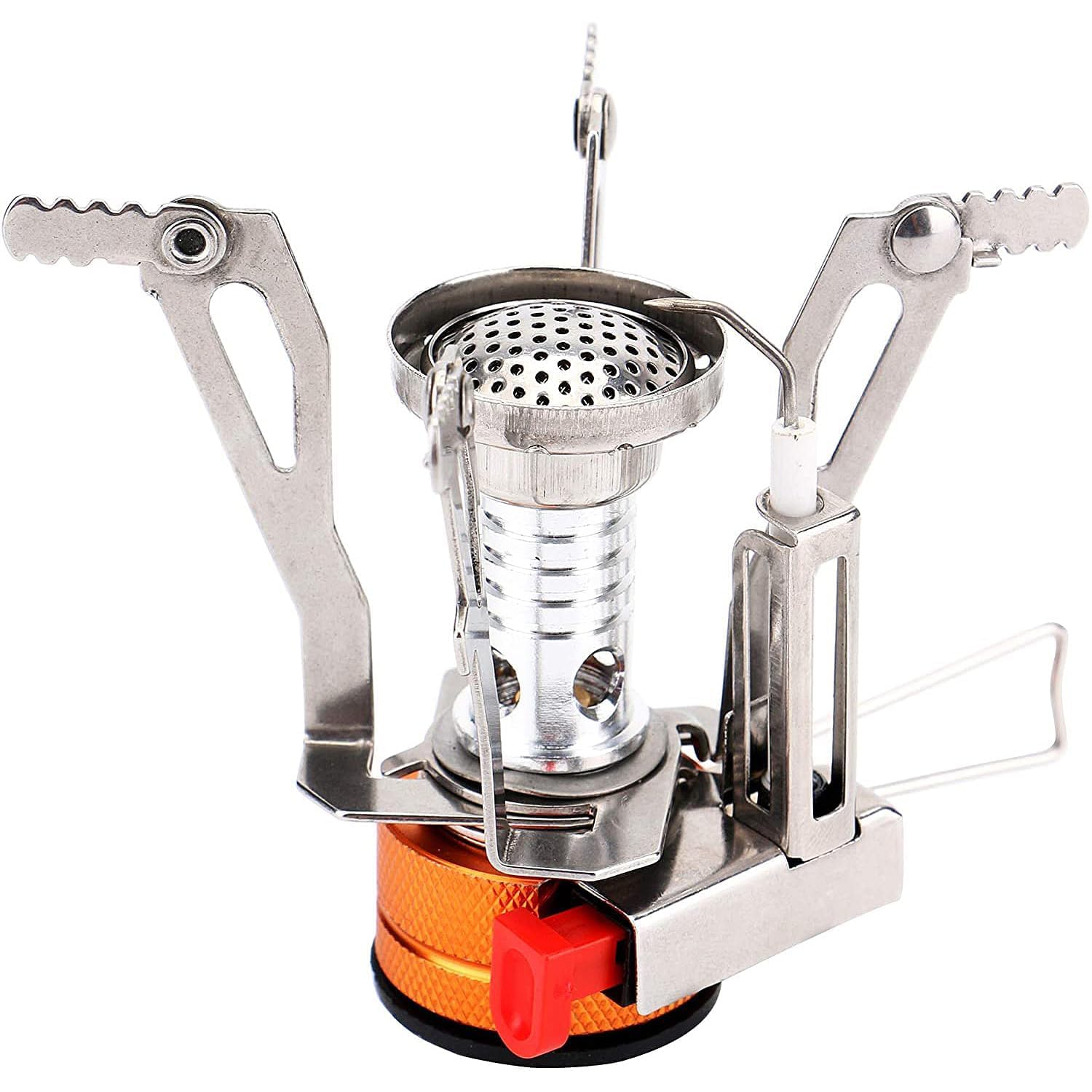 Hebezon Compact Mini Portable Folding Ultralight Camping Stove Gas Butane Burner Camping Picnic Folding Stove Camping Hiki