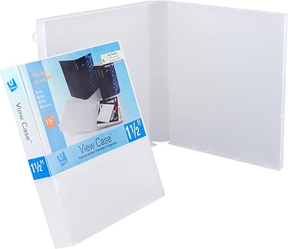 UniKeep Case - 1.5 inch Spine - with Clear Overlay - No Rings - Pack of 3