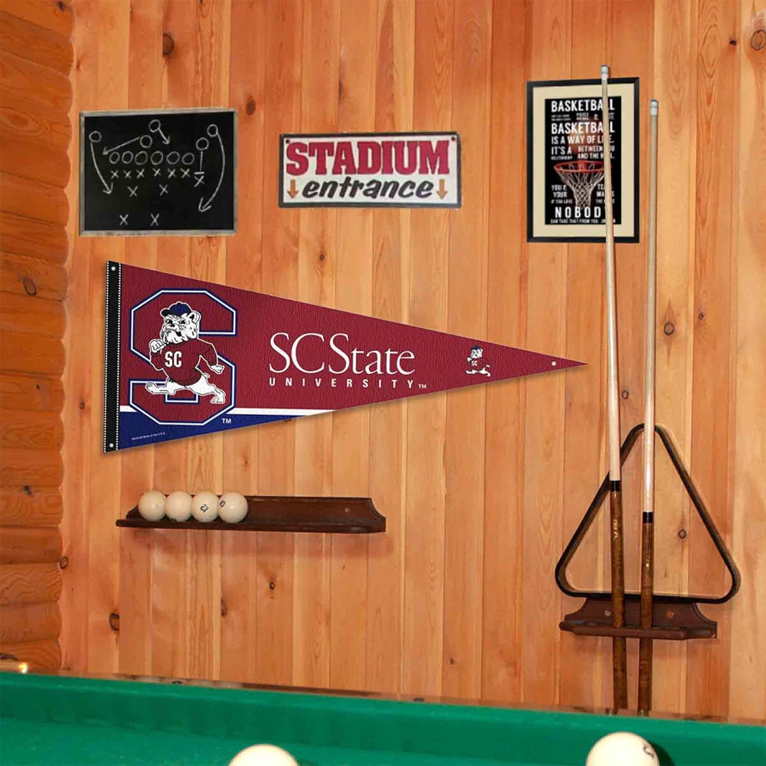 College Flags & Banners Co. South Carolina State Bulldogs Pennant Flag and Wall Tack Mount Pads - Image 4