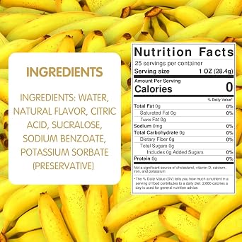 Hip Syrups Sugar Free Banana Syrup, 25.4 fl oz | Flavoring for Coffee, Tea & More | Keto Friendly, Zero Calorie