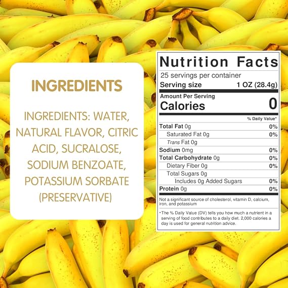Hip Syrups Sugar Free Banana Syrup, 25.4 fl oz | Flavoring for Coffee, Tea & More | Keto Friendly, Zero Calorie