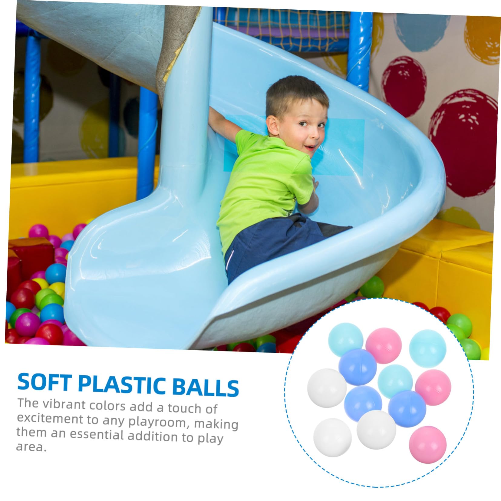 TOYANDONA 200 Balones Oceánicas Redondas de Plástico para Piscina de Balones Infantiles, Bolas de Juego Reutilizables 200 Unidades para Bebés