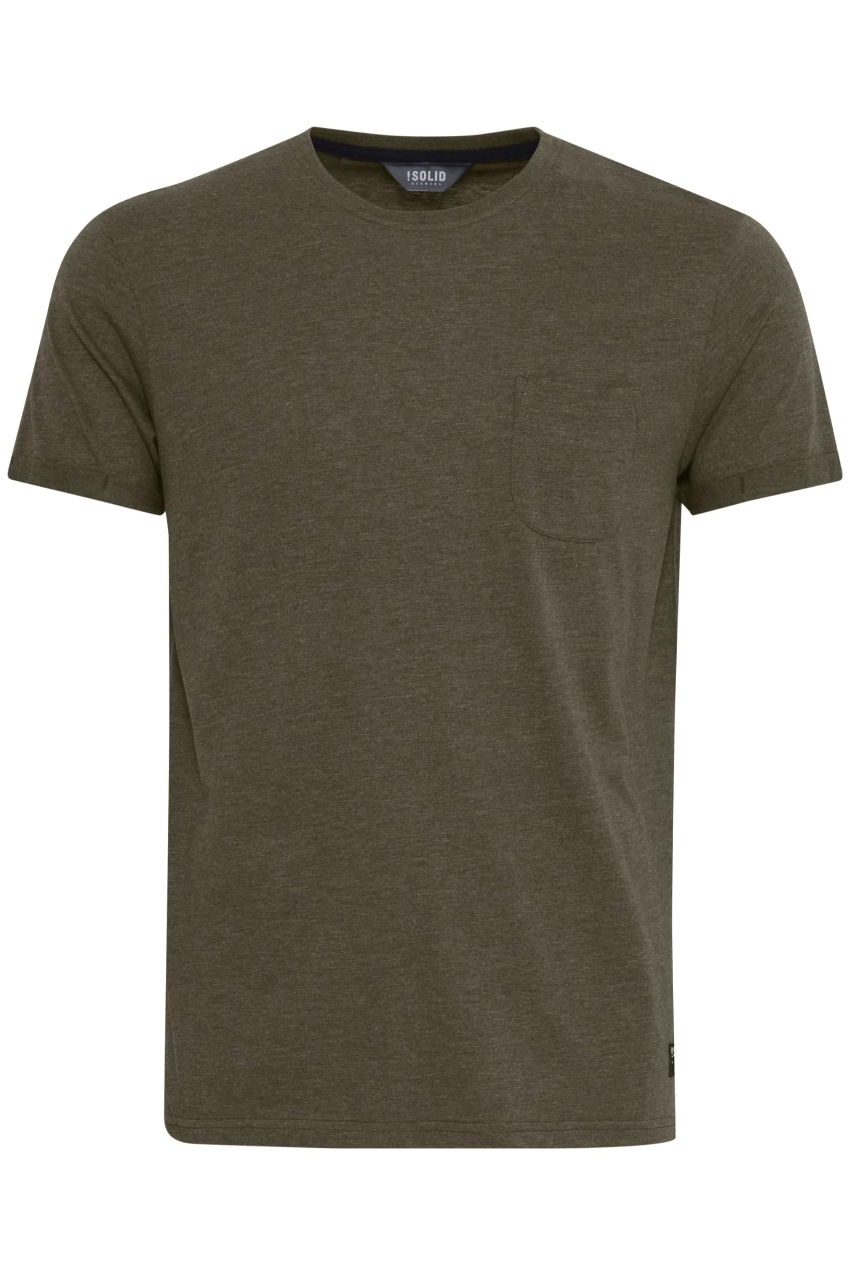 !Solid SDBob Herren T-Shirt Kurzarm Shirt mit Rundhals-Ausschnitt Brusttasche Baumwollmischung Regular fit