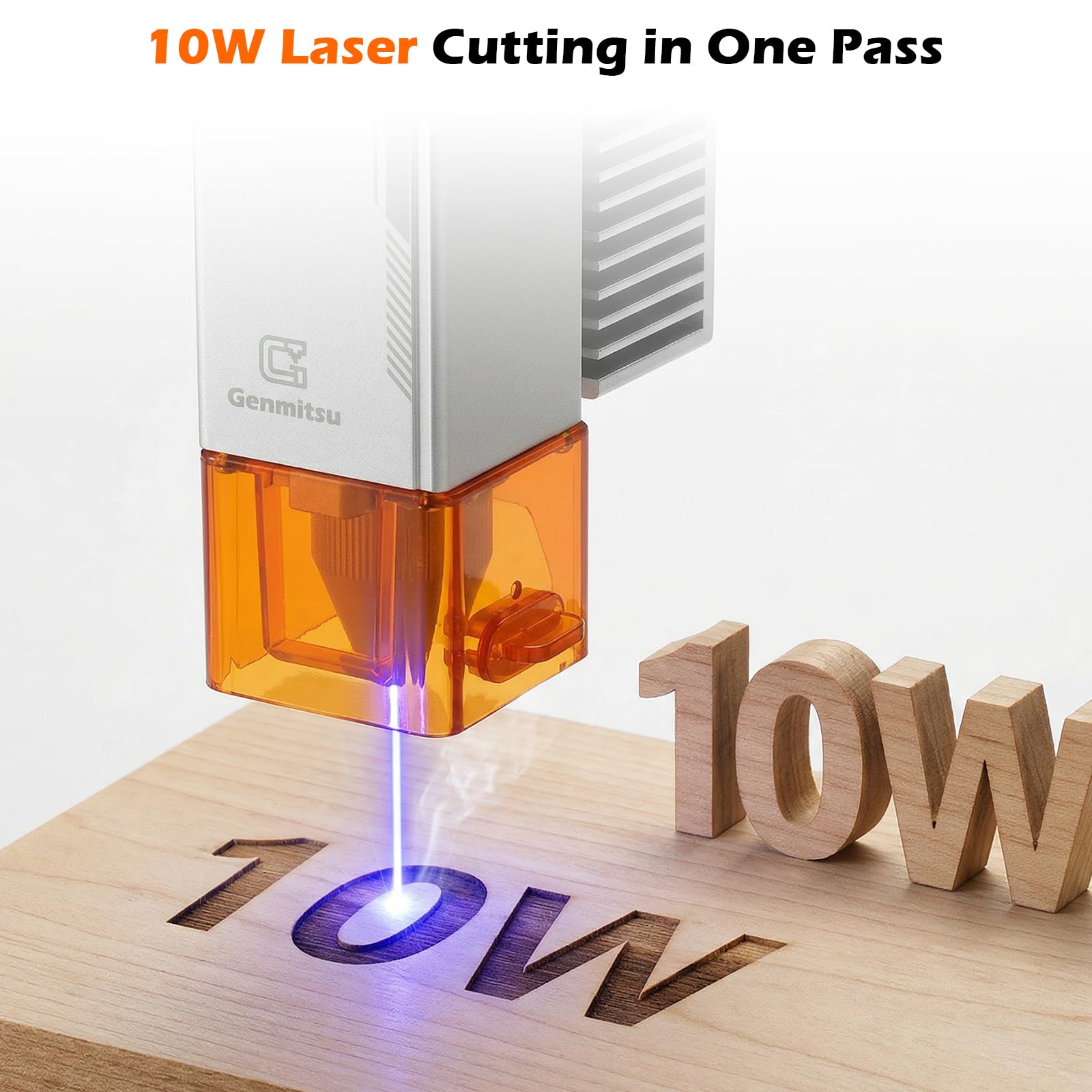 Genmitsu Lasermodul für CNC-Fräsmaschinen, 10000 mW, 435 nm für 3020-PRO/3030-PROVer Ultra, 4040-PRO/PRO MAX, PROVer XL 4030 V1/V2/2X2/4X4, Laserklasse 1