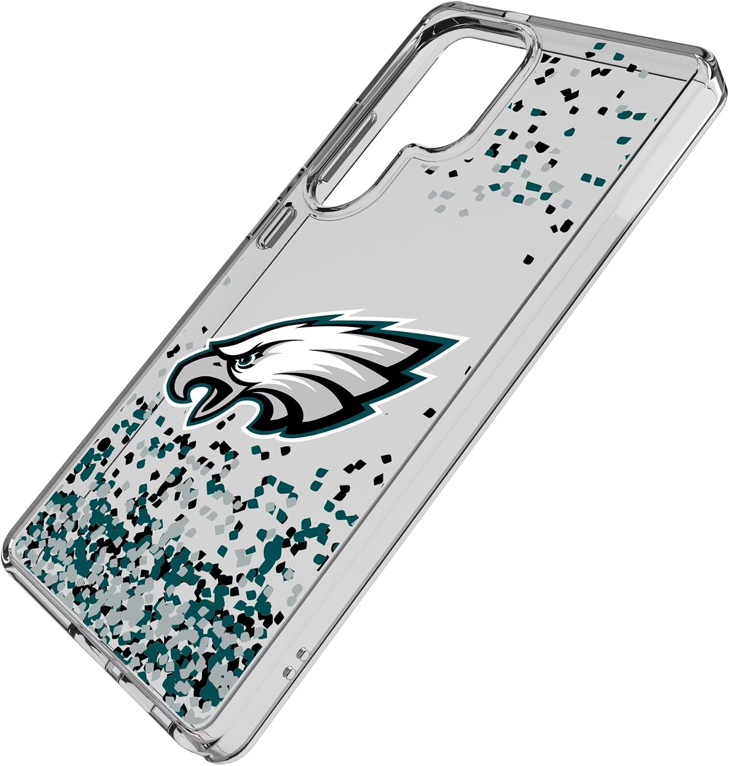 Keyscaper Philadelphia Eagles Galaxy Clear Case with Confetti Design
