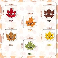 Vista 2 de Yopyame 60 piezas de borrador de hojas de otoño para niños, surtido de hojas de arce, borrador de lápiz de hoja de arce, lindo borrador