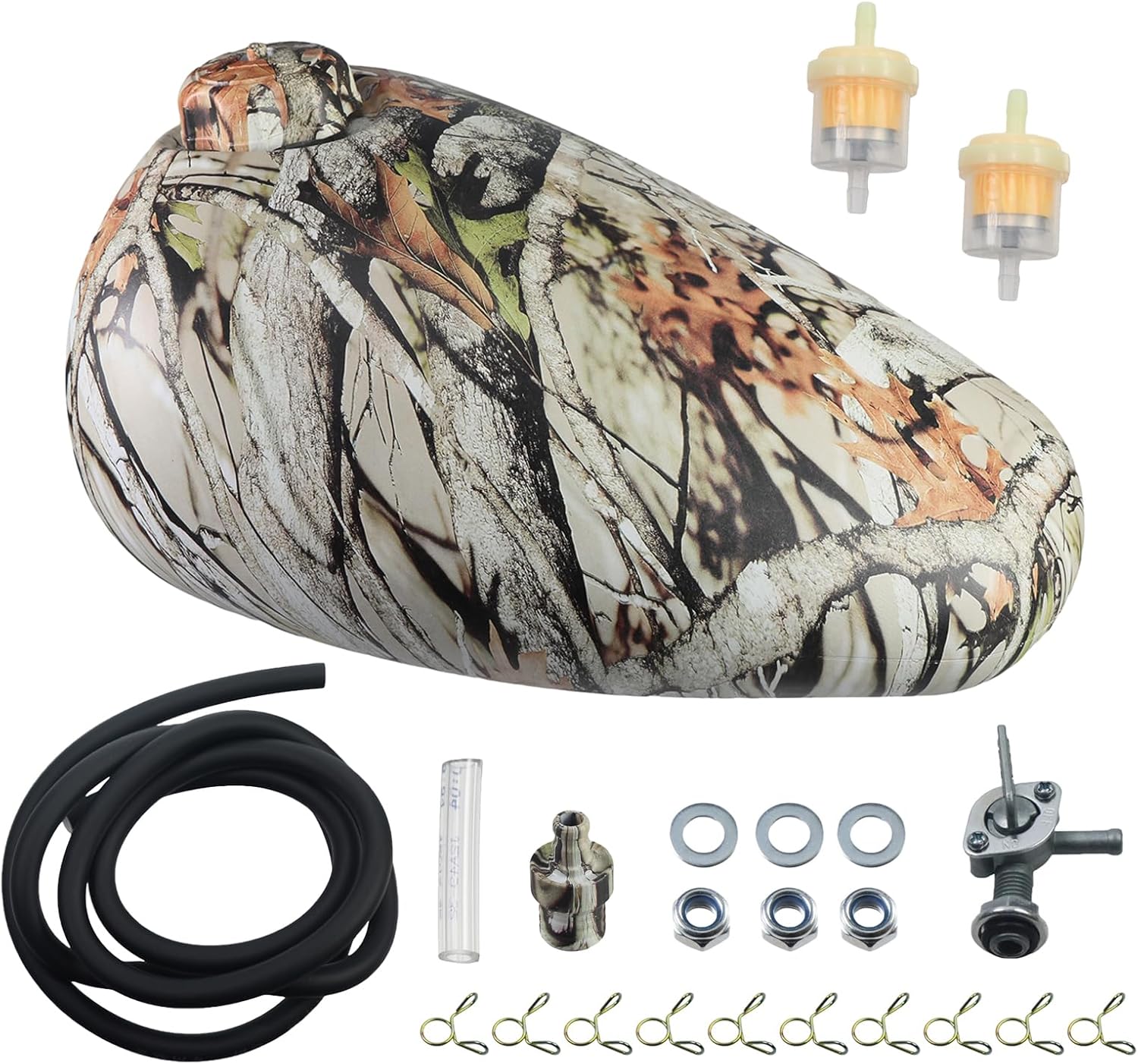 Gas Fuel Tank fit for Coleman CT200U-EX for Axis M200 for Hisun HS200-3 & 196cc Mini Bikes 5.5L capacity with Maple Leaf Pattern