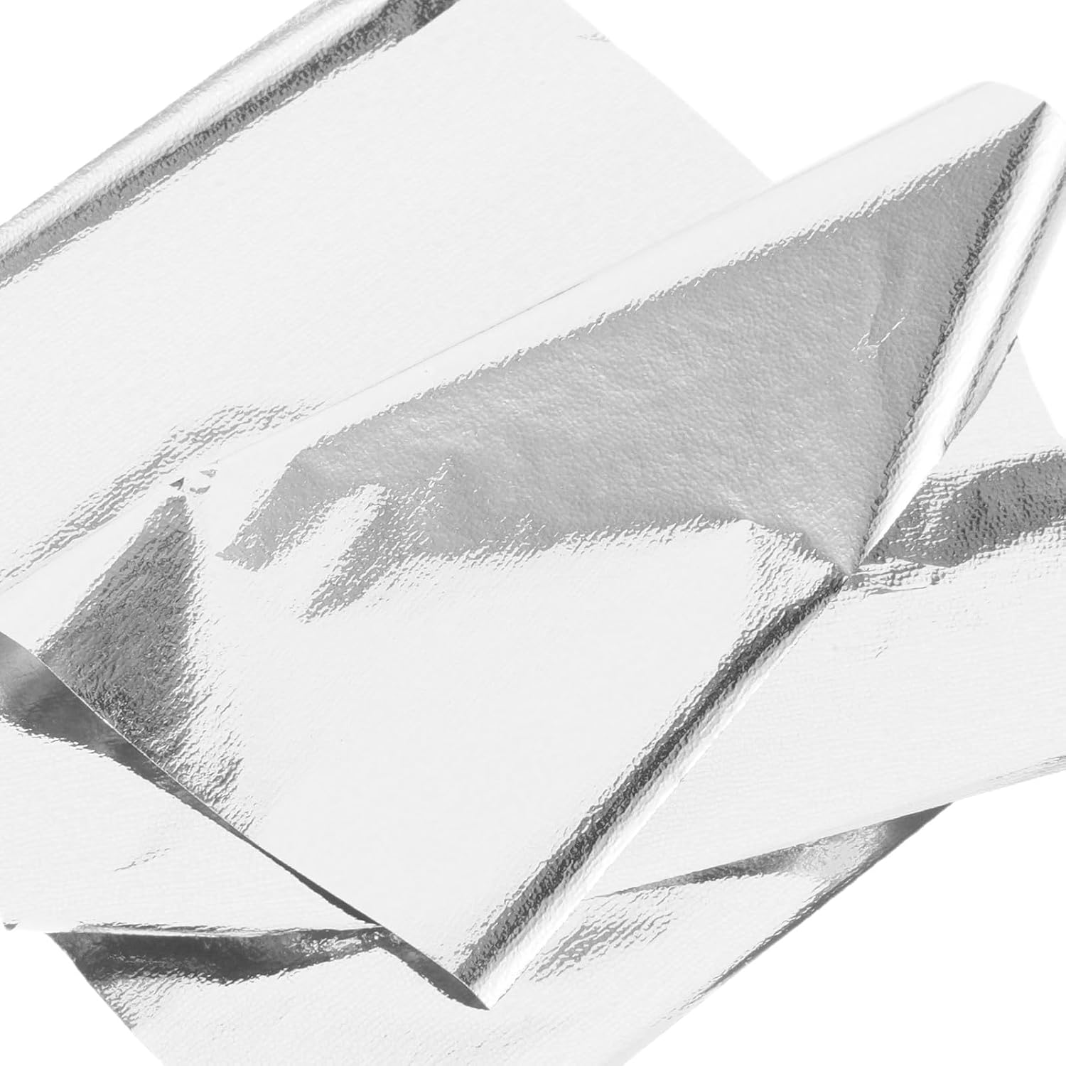 500pcs Imitation Silver Foil Sheets for Crafting, Metallic Shine