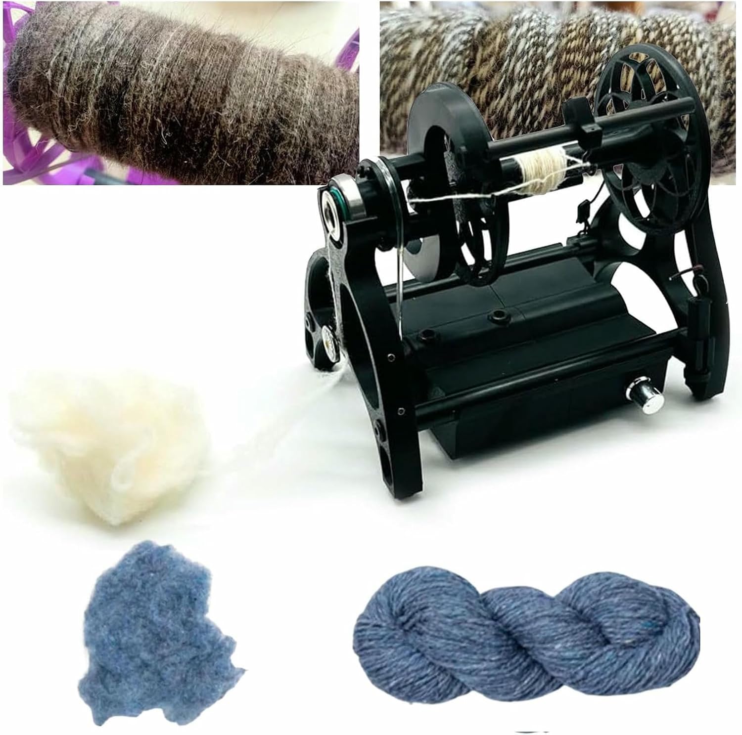 Adjustable Speed Wool Yarn Winding Machine,12v Yarn Spinning Wheel,800rpm Maximum Speed,Modular Design,Easy to Disassemble,4 Ounce Capacity,for Yarn Weaving,Green