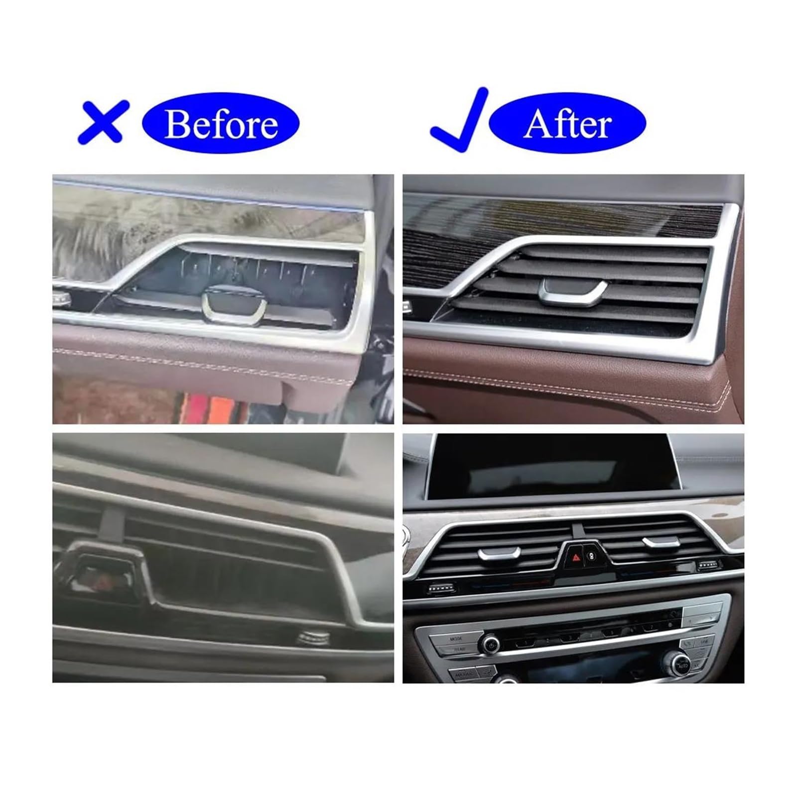Rejillas de Aire Acondicionado Reparación Clip Deslizante Salida Rejilla ventilación Aire Central Tablero para 7 Series G11 G12 730Li 740Li 750Li M760Li Cubierta Salida Aire(LHD Left)