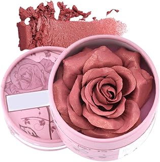 Rosa Blush För Kinder Naturligt Nude Makeup Konturering Highlighter | 3D Kronbladsros Sminkrouge För Utekväll Brud Scen Fotografering Sommar Vinter Dagtid Nattetid Kind Ansikte Make Up