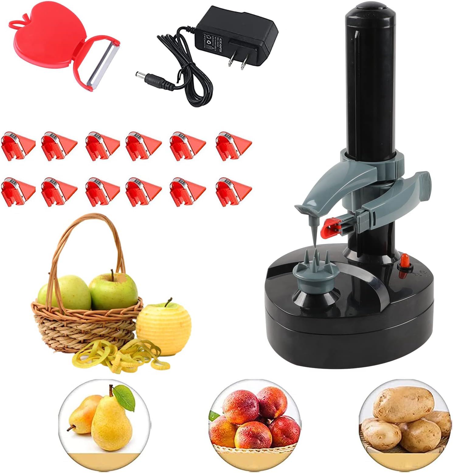 Electric Potato Peeler - Kitchen Automatic Rotating Peeling Tool for Fruit & Vegetable