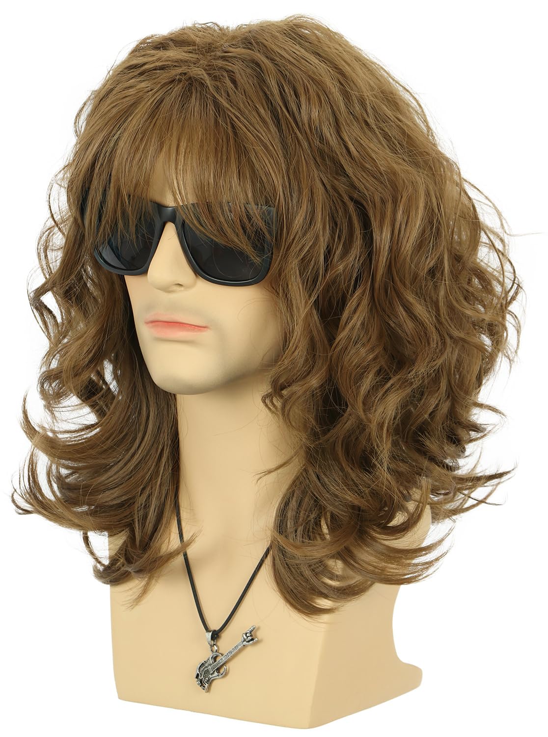 VGbeaty Men Women Long Wave Brown Wig