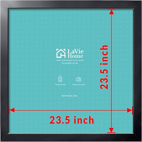Vista 374 de LaVie Home - Portarretratos de 18 x 24 pulgadas, fotos de 16 x 20 pulgadas con paspartú, de 18 x 24 pulgadas sin paspartú, plexiglás pulido, Negro