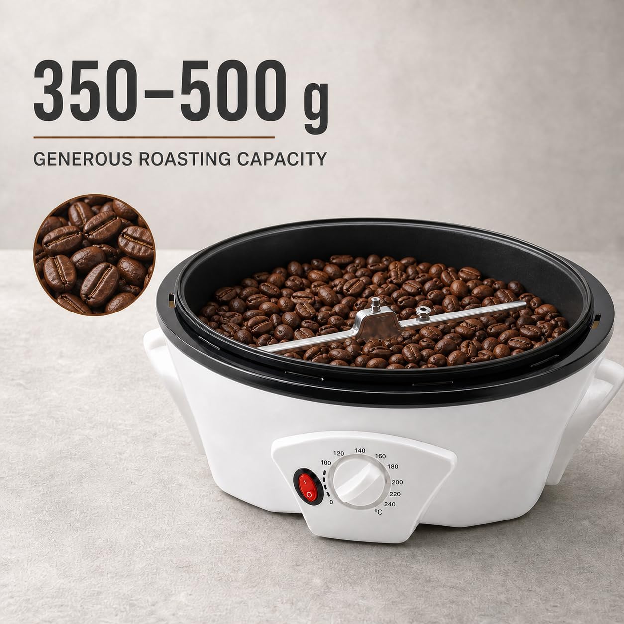 500g Coffee Bean Roaster Machine with Timer, 110V image 4
