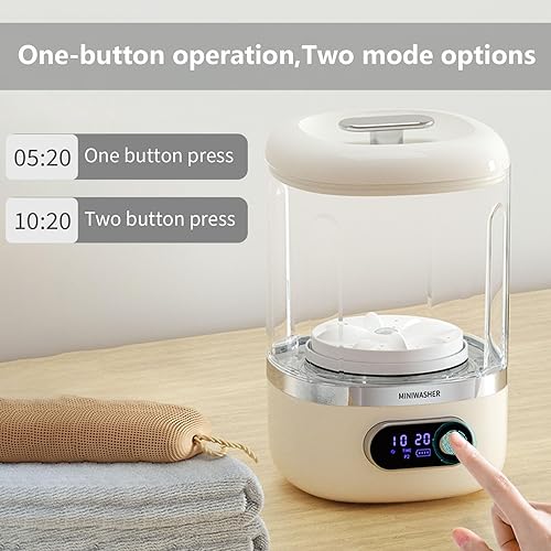 Miniatura 2 de Mini lavadora portátil, compacta, limpia profundamente, ropa interior, calcetines, ropa de bebé para apartamento, dormitorio, camping, viajes y