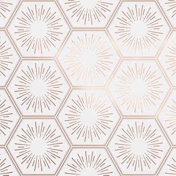 Tempaper Metallic Autumn Bronze Hello Sunshine Removable Peel and Stick Wallpaper, 20.5 in X 16.5 ft, Made in The USA