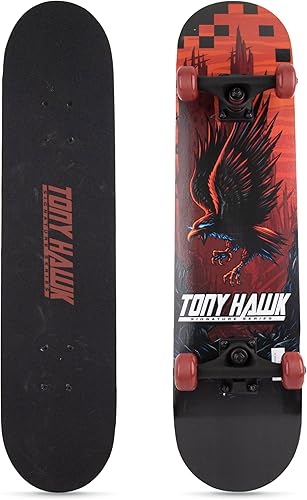 Miniatura 35 de Tony Hawk 31" Skateboard - Signature Series 1 Skateboard with Pro Trucks, Full Grip Tape, 9-Ply Maple Deck, Ideal for All Experience Levels Cool Bird
