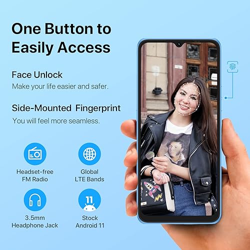 Miniatura 5 de UMIDIGI Teléfono celular Power 7, 4 GB+128 GB 6150 mAh batería desbloqueada con pantalla completa de 6.7 pulgadas + teléfono inteligente Android con