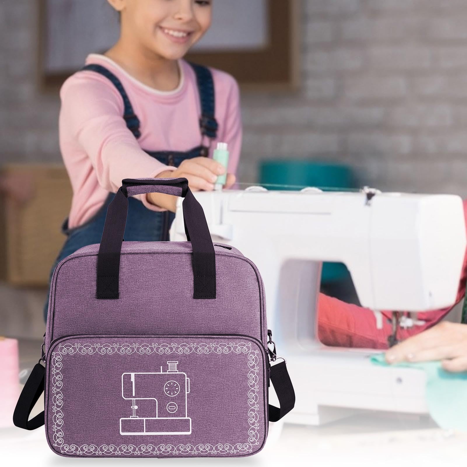 Bolsa De Transporte para Máquina De Coser | Bolsa De Máquina De Coser | Bolsa De Almacenamiento para De Coser Bolsa De Transporte para De Coser Funda De Almacenamiento 38x36x29 Cm
