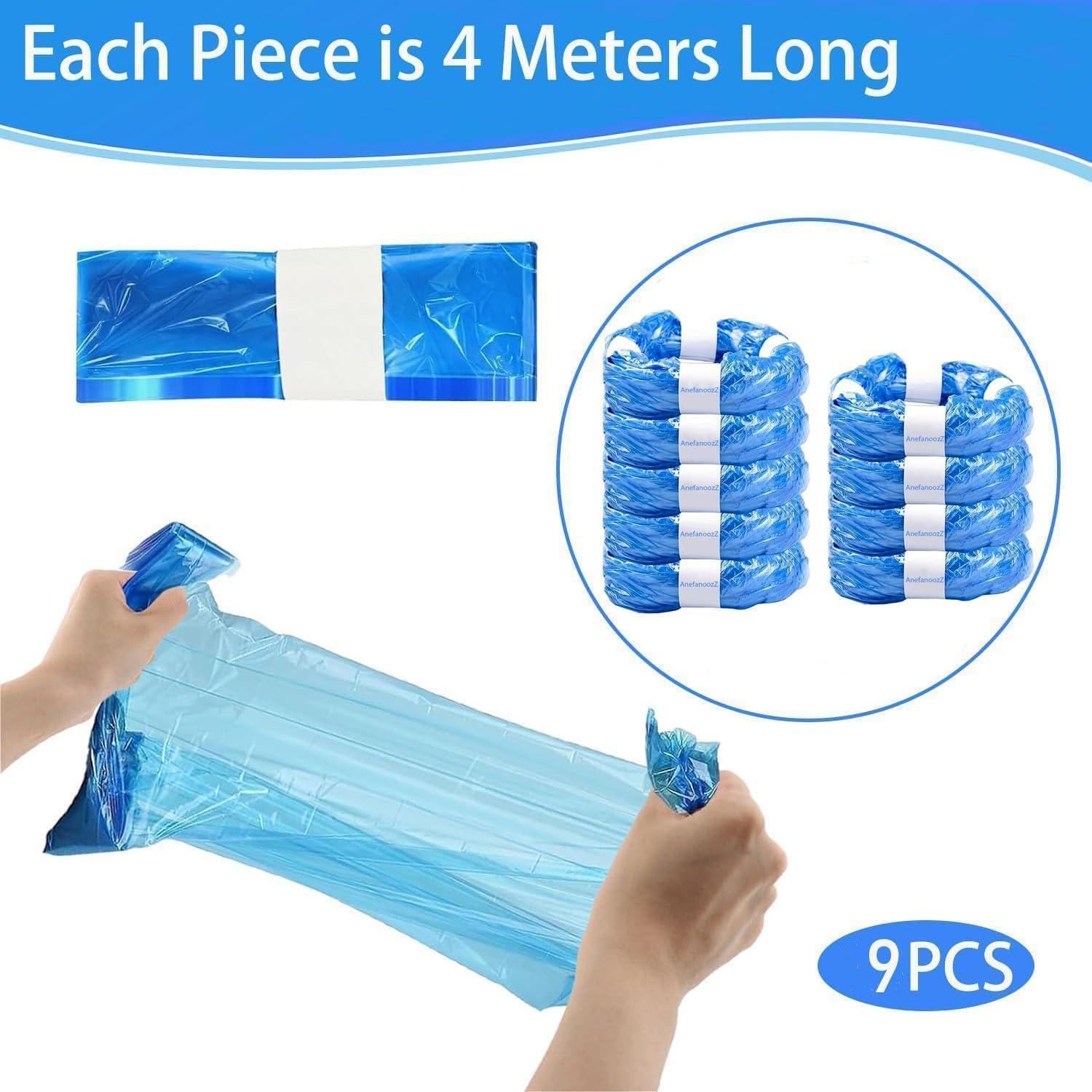 Recambios compatible con todos contenedores de pañales -9 PCS espesadas para Tommee Tippee & Foppapedretti &Litter Locker II & LitterLocker Fashion &Angelcare Dress Up XL (Sin fragancia)