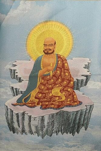 Thangka Silk Embroidey Tibetan Thangka Buddhism Dharma Buddha Mural Painting Fengshui Wall Hanging for Home Decor Tapestry Meditation