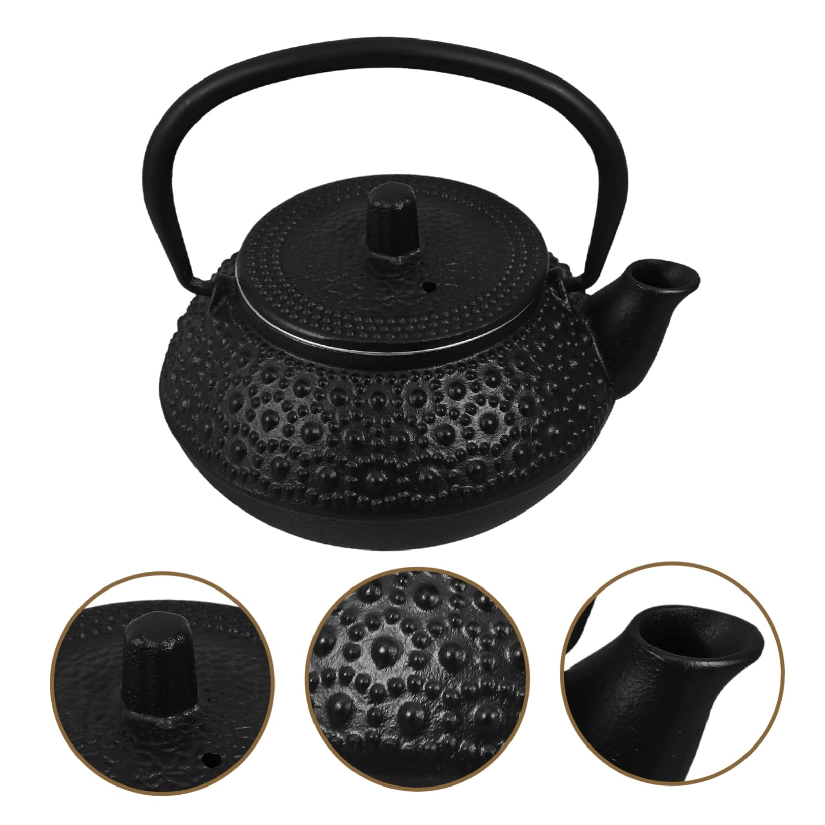 Cabilock Tetera De Hierro Con Infusores Para Té Suelto Para Estufa Diseño Japonés