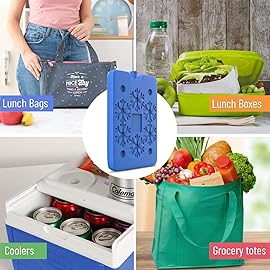 TrekProof Multicolor Lunch Bag Ice Packs, 6-Piece Set, Reusable and Eco-Friendly, Portable and Compact, Ideal for Travel, Camping, Picnics, and School
