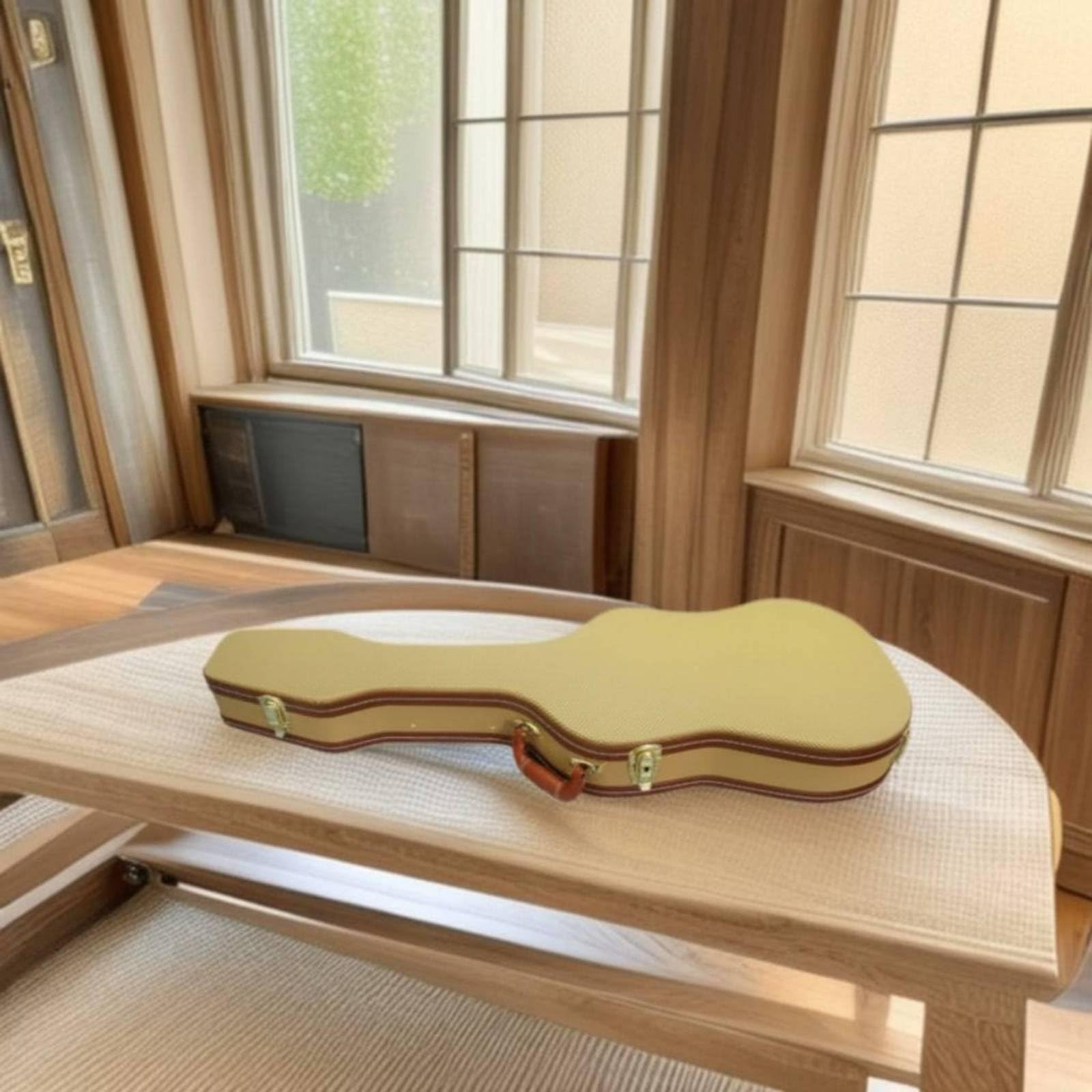 Colcolo Estuche para Guitarra Eléctrica Funda Rigida Caja Protector Carcasa Estable con Acabado PU Limpio y Pulido Interior Acolchado Que Reduce Fricción, Array, Negro