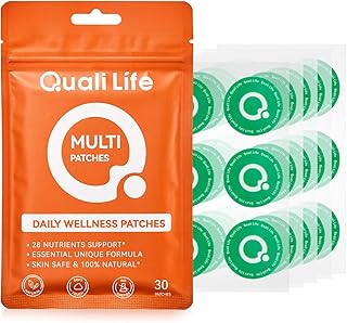 Multi Plus Topical Patch for Women & Men, Essential Daily Healthy Patches with D3&K2 for Hours Release, 28 Nutrients with Iron Support, 30 Days Supply