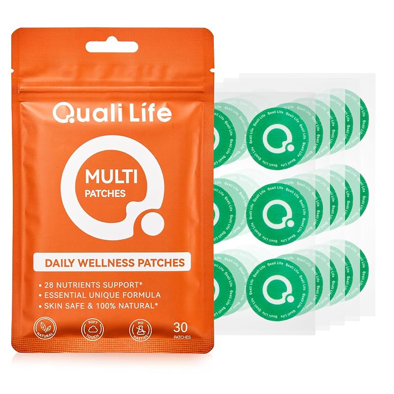QualiLife Suplemento Multivitamínico em Adesivo com D3 200 mg e K2 100 mg, 30 adesivos