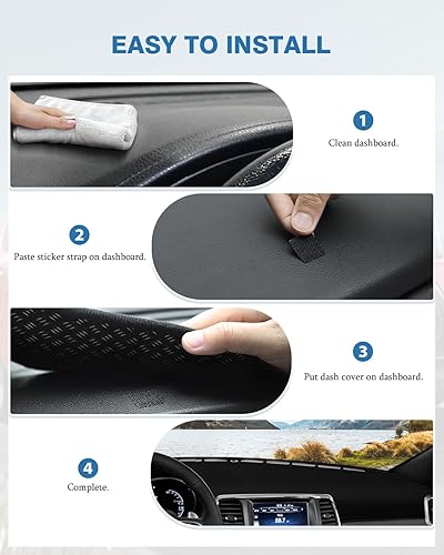 Miniatura 634 de FIILINES - Cubierta para tablero, accesorio para tablero de malla antideslizante, parasol sin reflejos y protector compatible con Toyota RAV4