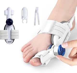 Bunion Corrector for Women Men Big Toe,Adjustable Knob Bunion Splint for Bunion Relief,Suitable for Left and Right Feet(White)