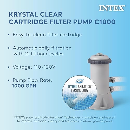 Miniatura 54 de INTEX - 28121EH Piscina de 10 pies x 30 pulgadas Easy Set con bomba de filtro de cartucho
