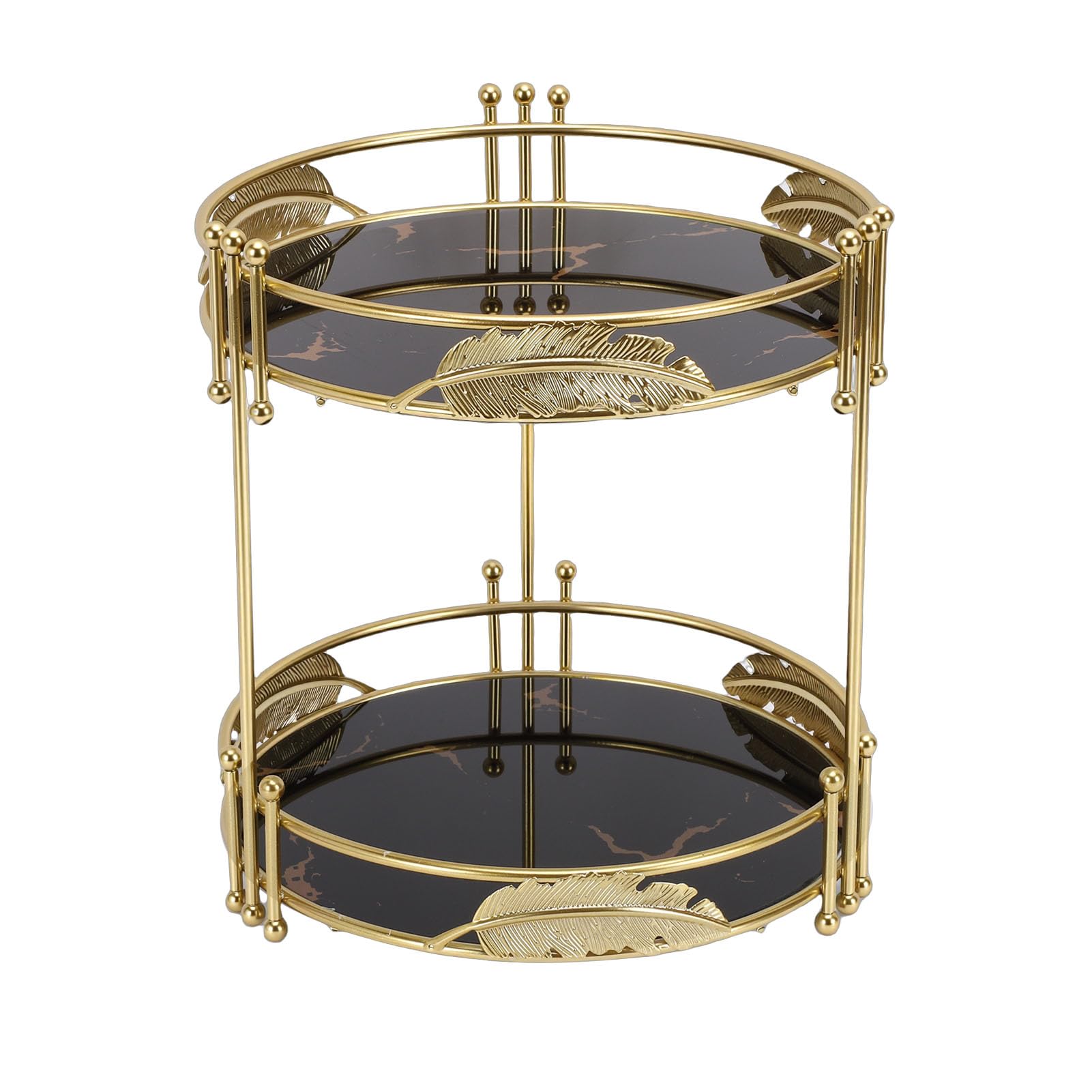 2-stufiger Make-up-Organizer für die Badezimmerarbeitsplatte, Aufbewahrungsorganisator für die Kosmetiktheke und Hautpflege, Parfüm-Make-up-Regal mit Schmuckständer, Ideal für Kommode und