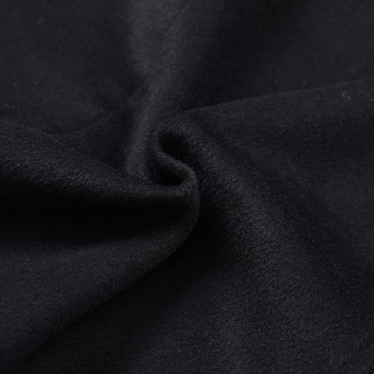 Allthemen Manteaux Homme Long d'hiver en Laine Slim Fit à Col Rever Manteaux Business Couleur Unie Longue au-dessus du Genou