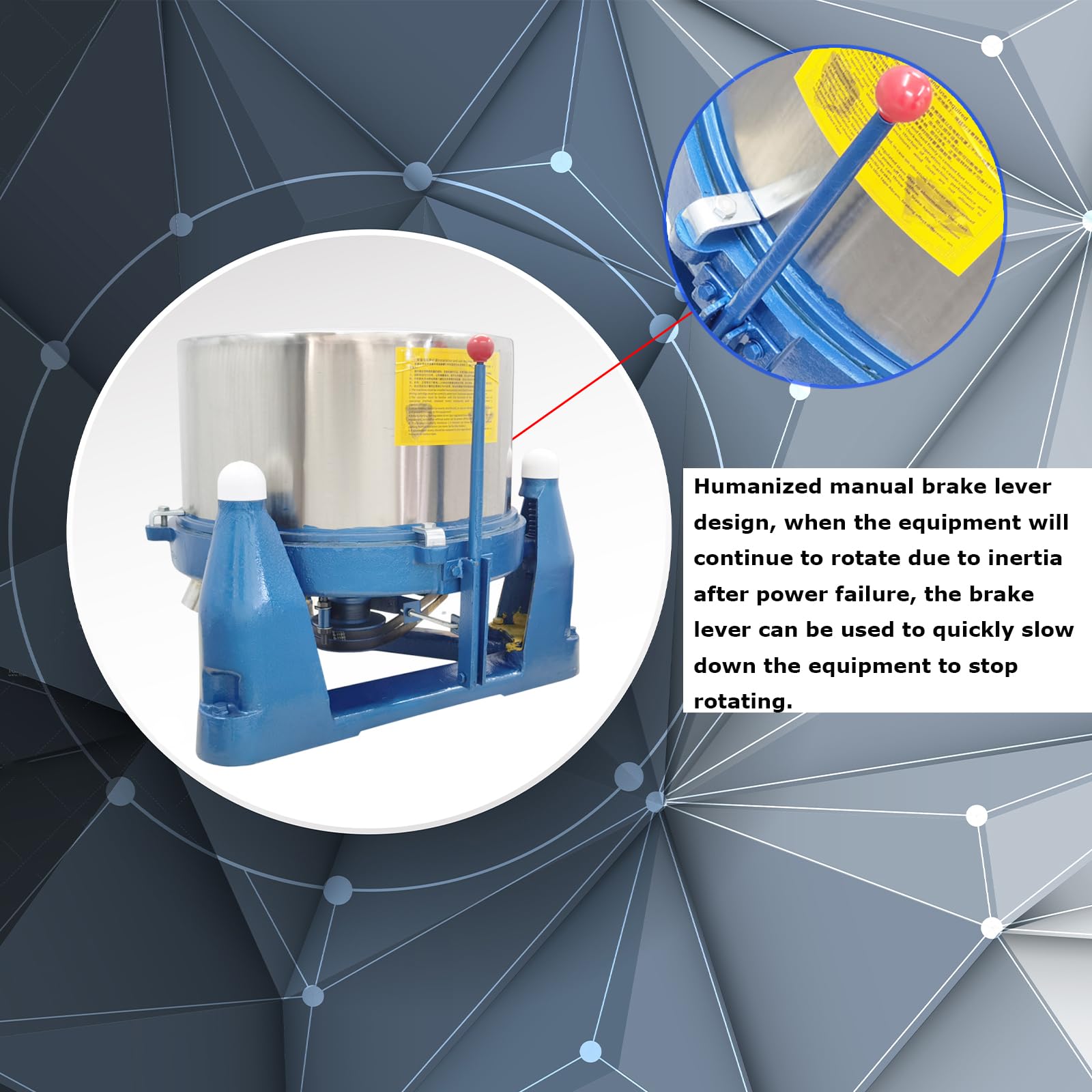 HayWHNKN Lab Industrial Centrifuge Machine 99.1LBS Multi-function High Speed Centrifugal Dehydrator Dryer Dehydrating Biomass Oil Extraction Solid-liquid Separator 220V