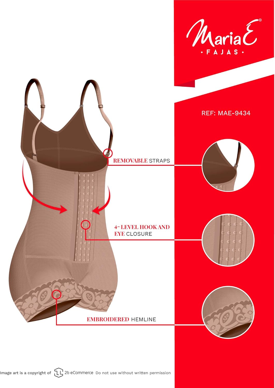 MARIAE FAJAS 9434 Hiphugger Slimming Body Shaper for Women Colombianas - Image 4