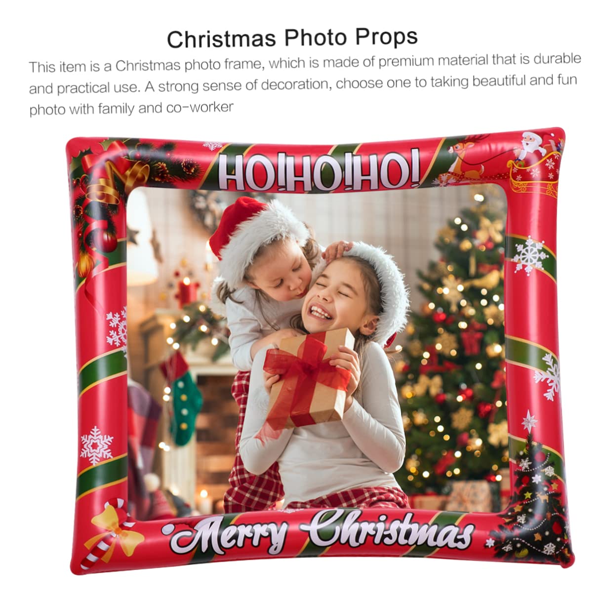 Set De 38 Accessoires Photo De Noël + Cadre Gonflable - Pour Photobooth, Selfies Et Décoration De Fête