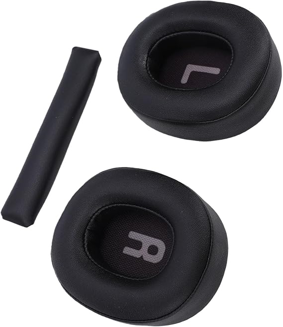 Ear Pads Replacement for Tune T700BT 710BT 720BT 770NC Headphone Protein Leather Sponge Headset Earpads Cushions with Headband Cover (Black)