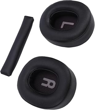 Ear Pads Replacement for Tune T700BT 710BT 720BT 770NC Headphone Protein Leather Sponge Headset Earpads Cushions with Headband Cover (Black)