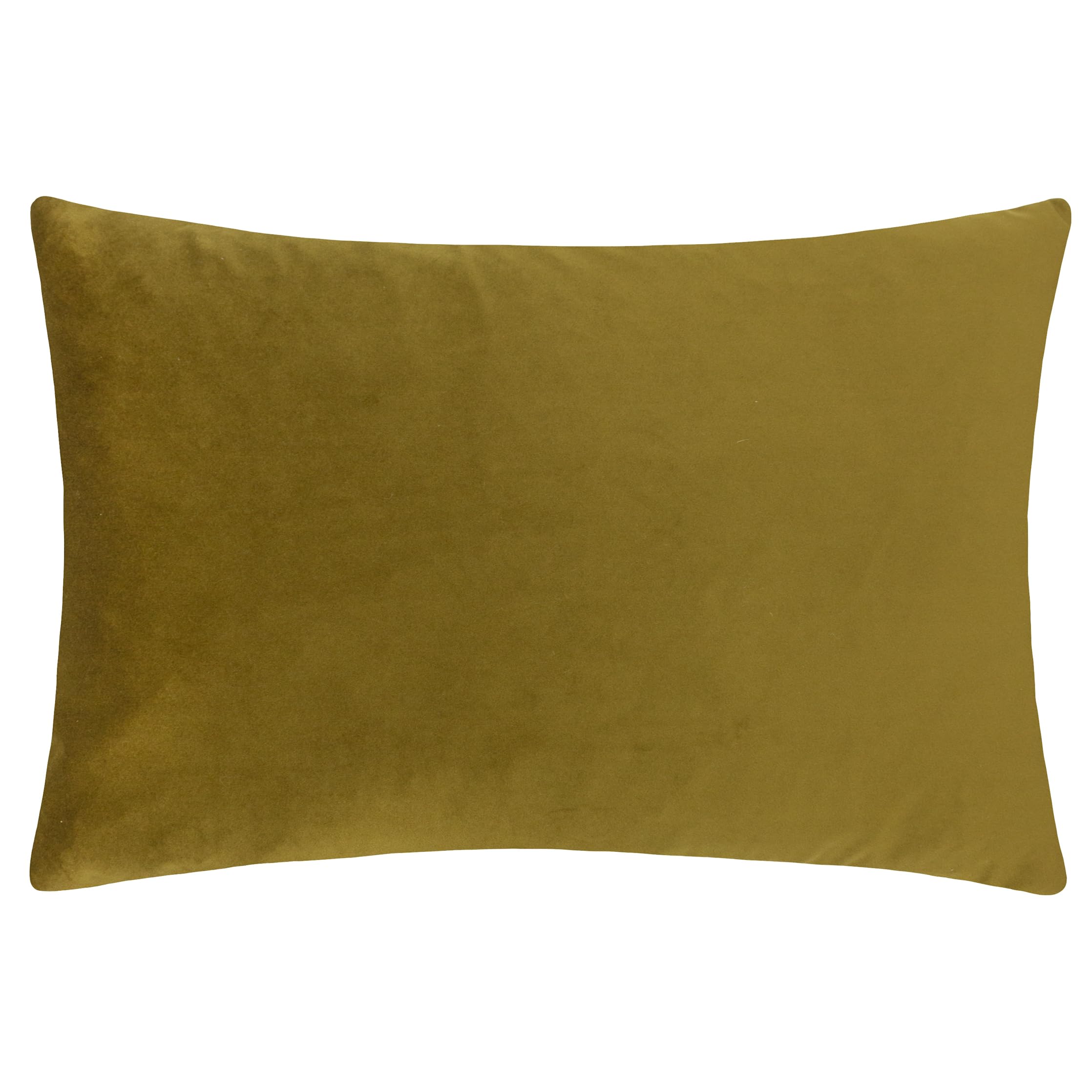 furn.  Furn.  Green Contra Velvet 60 X 40Cm Feather Rich Cushion Olive in Size 40cm, BrandAlley
