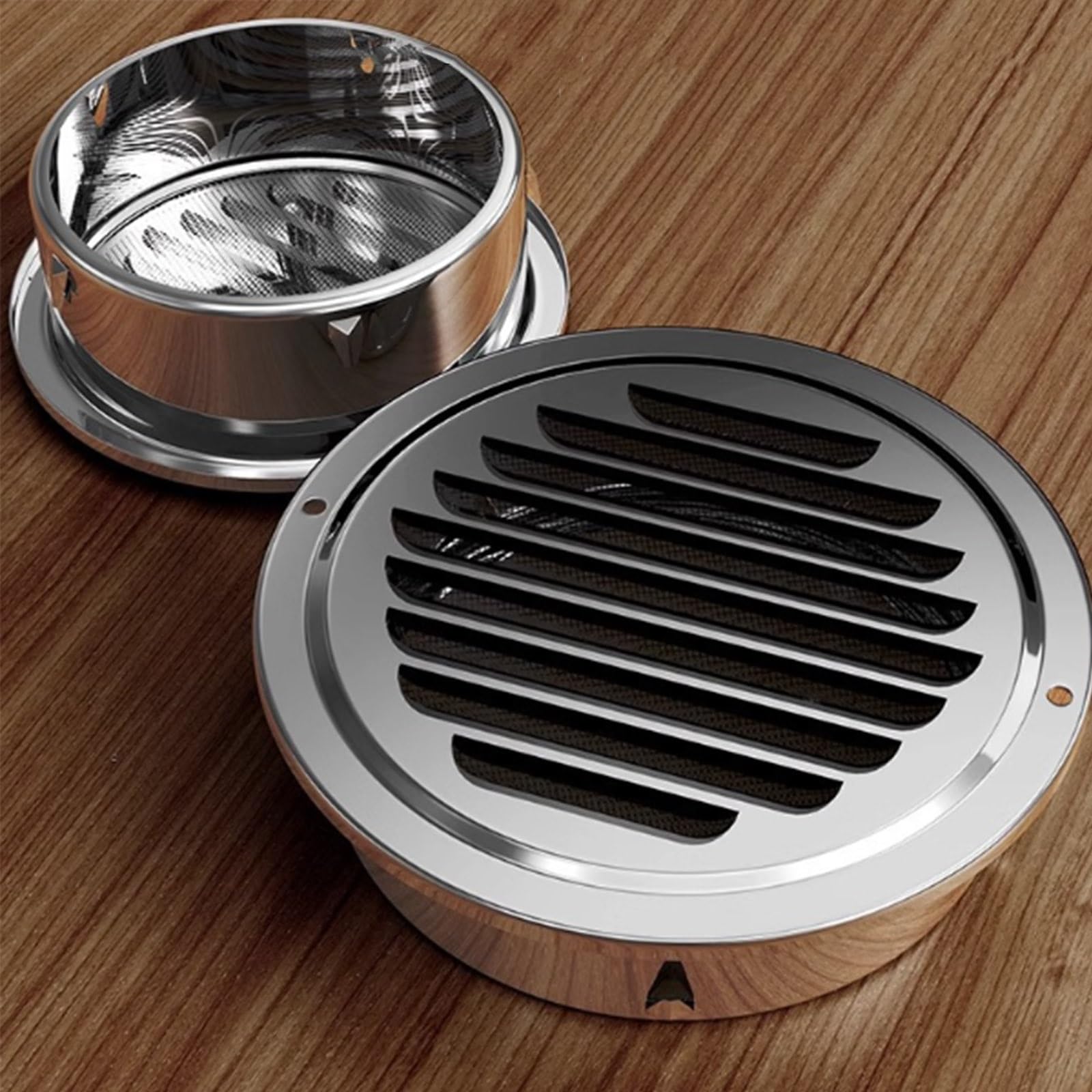 Louvered Grille Ventilation Outlet 50mm-200mm Exhaust Dryer Vent Cap Dryer Vent Cover Outside for House Outside and Inside Use(50MM-2IN)