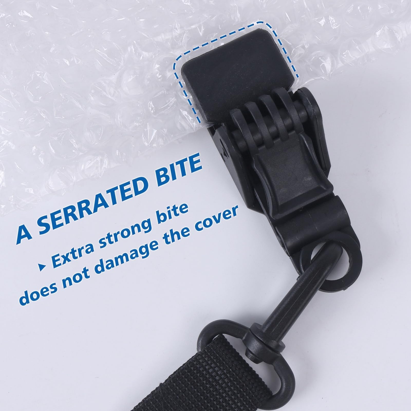 Correa para enrollador de piscina, juego de 6/8 correas de protección para lona de piscina, carrete de piscina, juego de 6/8 bandas de fijación y abrazaderas, accesorios de piscina (juego de 8 piezas)