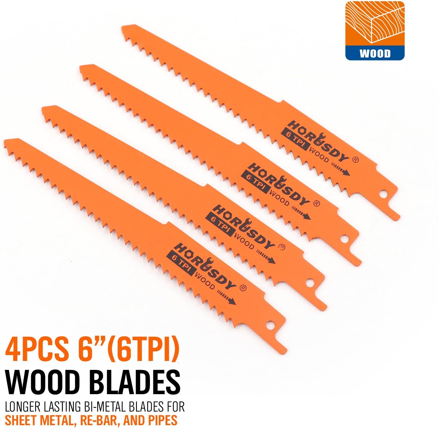 HORUSDY Metal Reciprocating Saw Blade Set/Wood Pruning Saw Blades (10Piece)) - - 