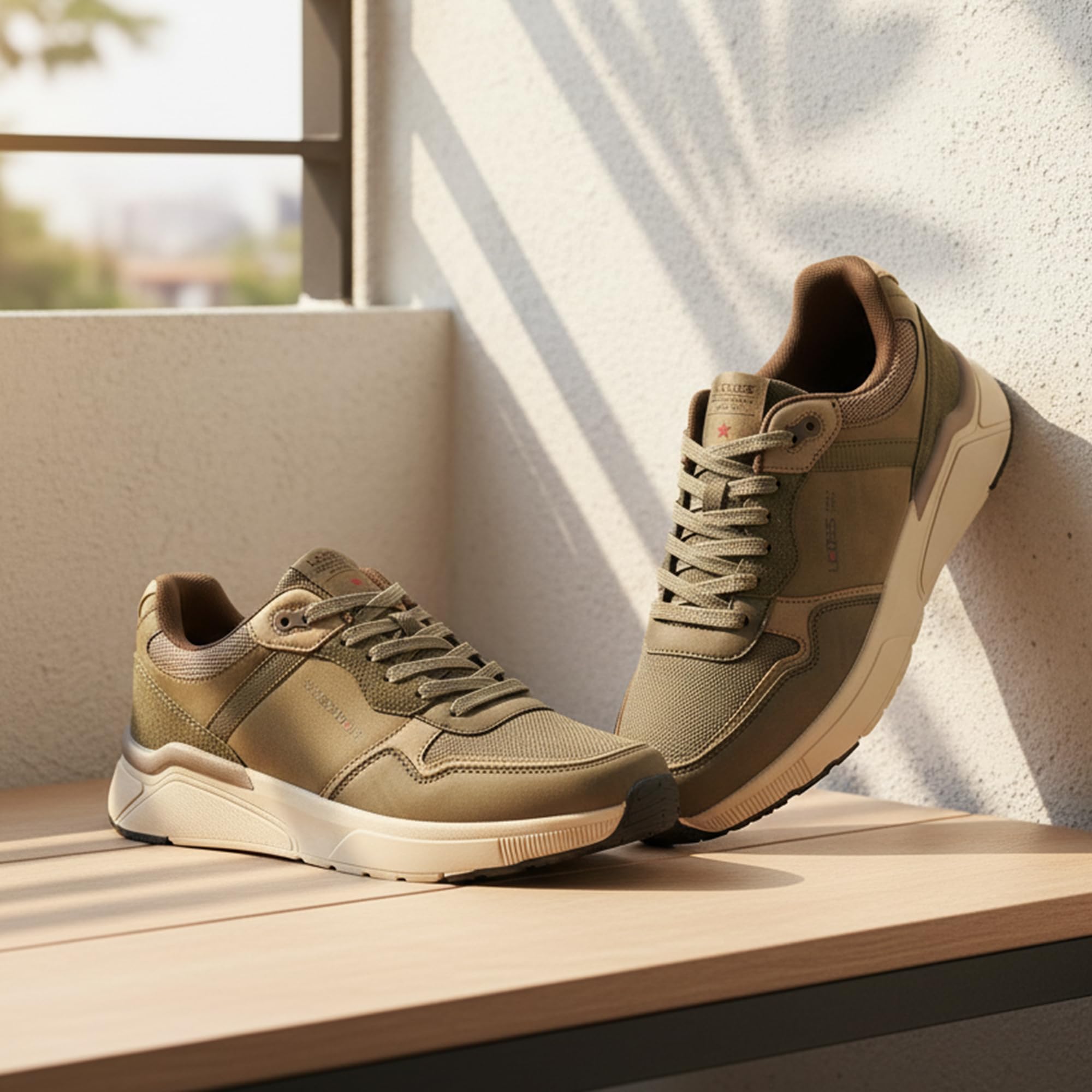 Scarpe da Ginnastica Uomo Sneaker con Lacci Scarpe da Città Scarpe da Escursionismo Casual Scarpe da Walking in Pelle Sportive