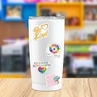 Vista 6 de Tenceur 200 calcomanías con texto en inglés «Be Kindness» con texto en inglés «Be Kindness» («Be Kindness») impermeables con texto en inglés «Be