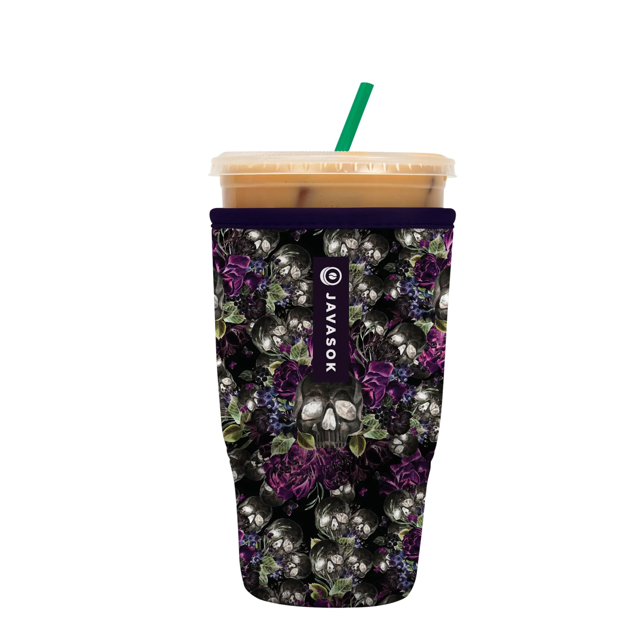 Sok It JavaSok Iced Coffee &amp; Cold Soda Insulated Neoprene Cup Sleeve (After Dark, Large: 30-32oz)